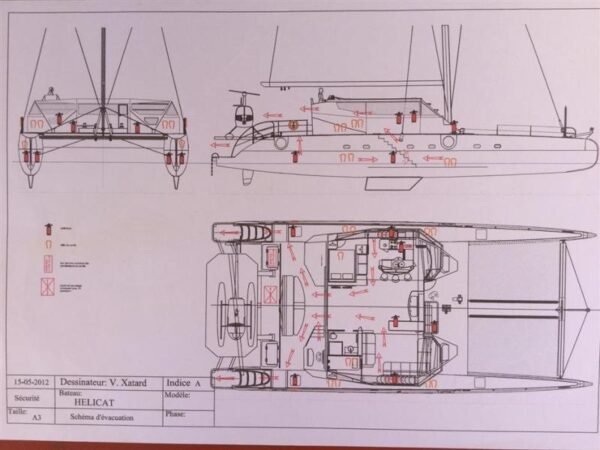 Fountaine Pajot Catamaran Helicat Red - Image 34